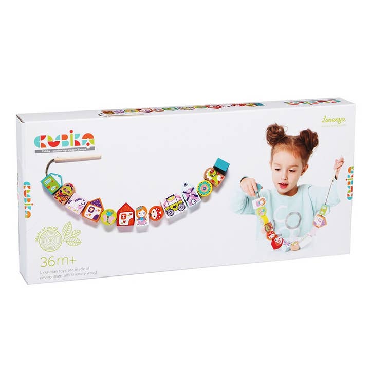 Threading Toy "Fairytale" | Lacing Toy | Montessori for wholesale by Wooden Toys