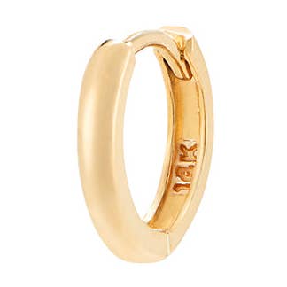 8mm vardagliga Huggie Hoop- 14K guld för wholesale av Musemond