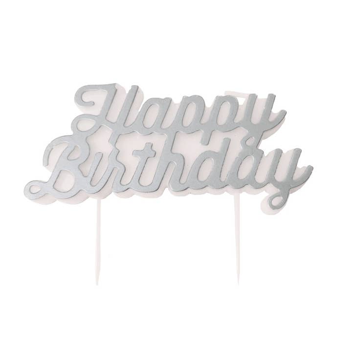 ZILVEREN HAPPY BIRTHDAY KAARS voor wholesale door Tim&Puce Factory