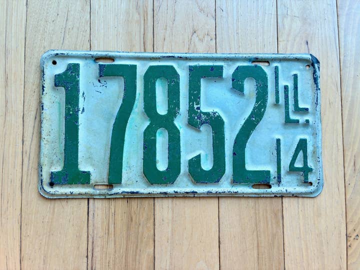 Targa dell'Illinois del 1914 per la vendita all'ingrosso da parte di RusticPlates