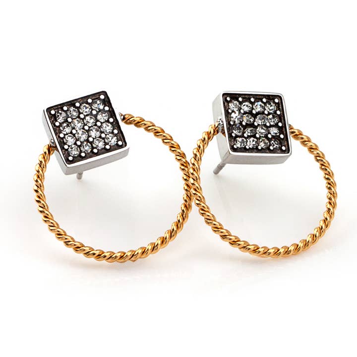 GKE2304020 Steel Earrings for wholesale by Shebiju