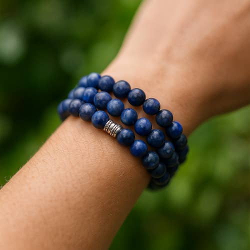 Sodalite Gemstone Bead Bracelet | The Stone of Communication for wholesale by Crystals and Sun Signs
