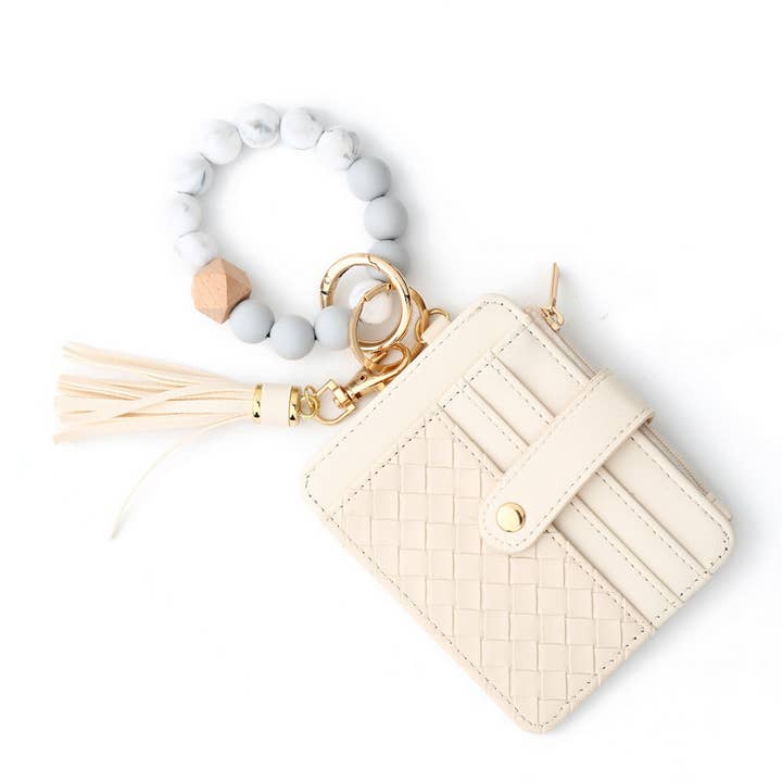 ACCITY - Wholesale Keychain Bracelet - WOVEN PLAID CARD HOLDER MULTI-LAYER KEYCHAIN_CWMM1294