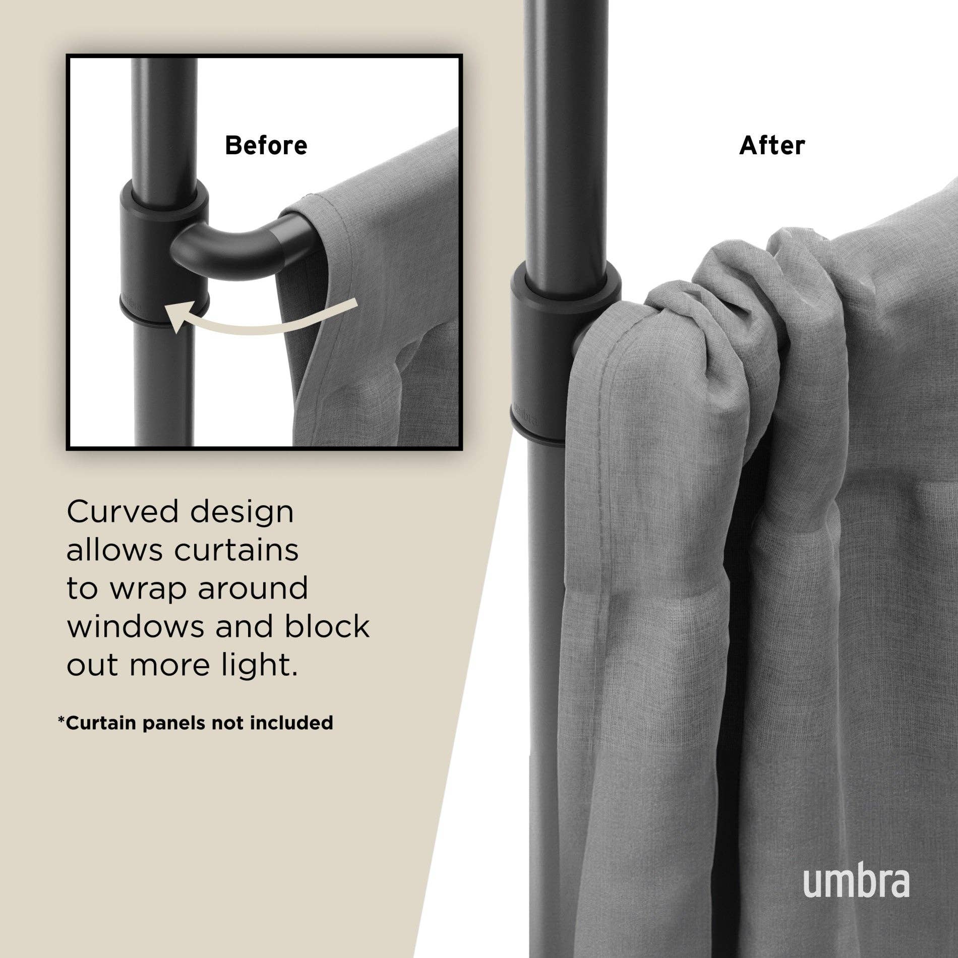 Umbra - Wholesale Curtain - Anywhere Expandable Curtain Rod and Room Divider6