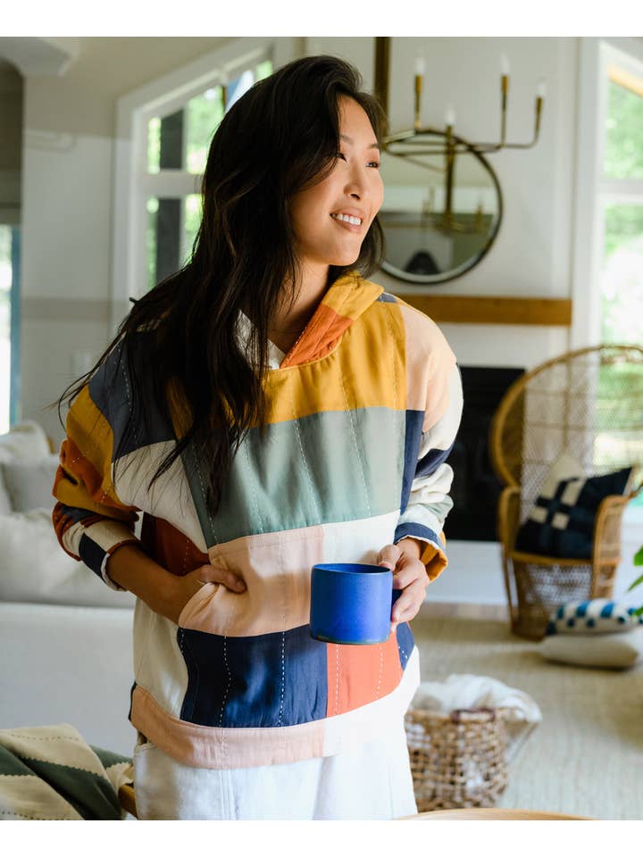 Anchal - Wholesale Hoodie - Women's - Multi-Check Quilted Hoodie