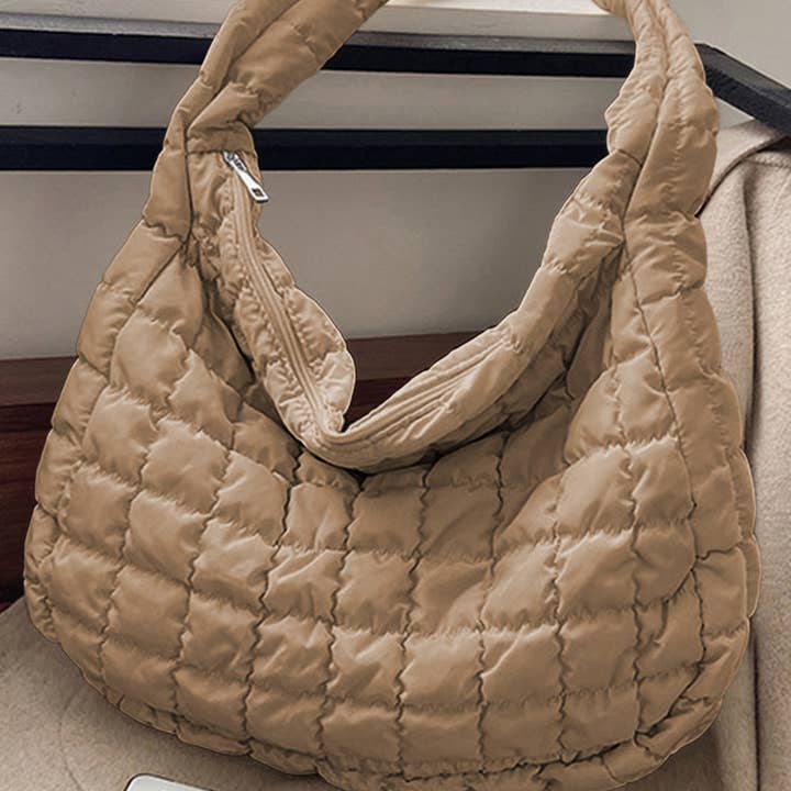 Lovesoft - Wholesale Shoulder Bag - Women's - Quilted Zipper Large Shoulder Bag