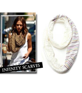 Stripe Printed Infinity - Cream for wholesale on Faire0
