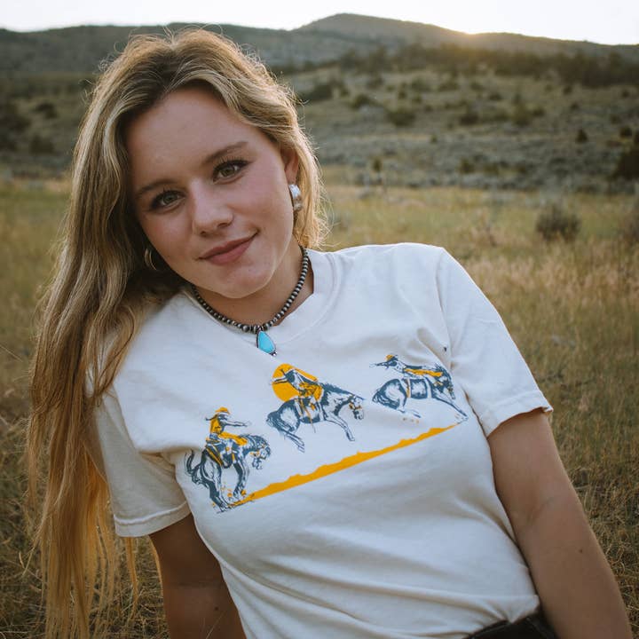 Western Bronc Rodeo Tee for wholesale by Loose Cinch