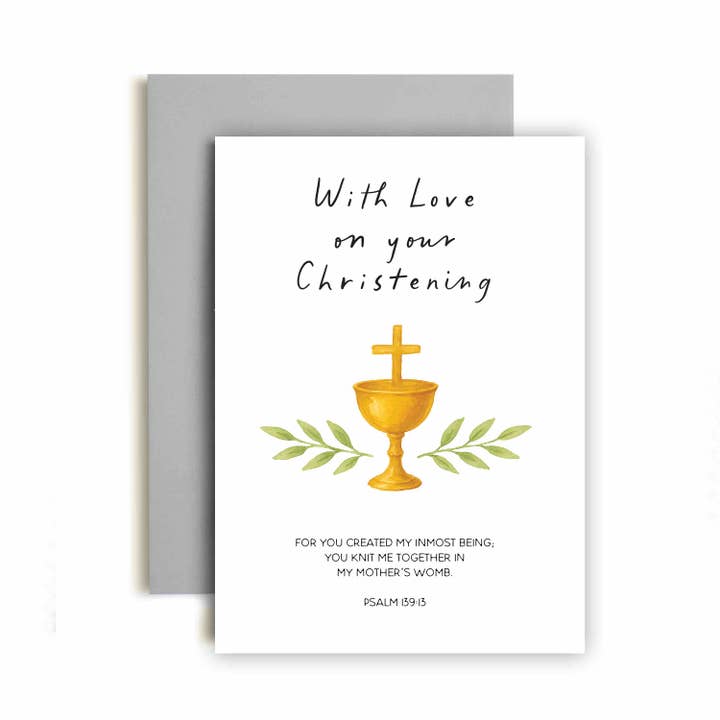 Psalm 139:13 Religious Christening Card for wholesale by Huxters