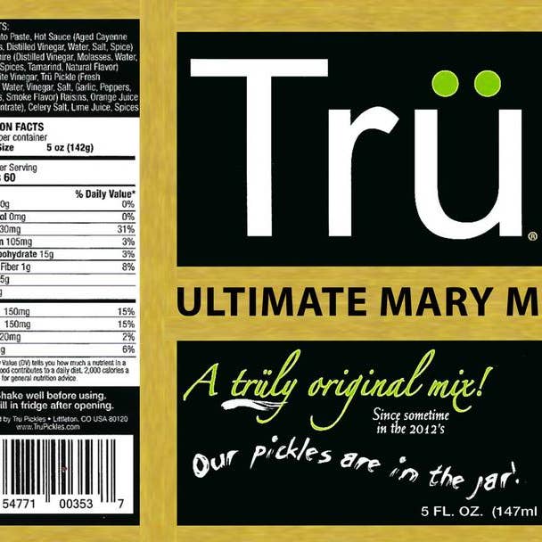 Tru Pickles - Wholesale Cocktail Mix/Syrup - Ultimate Mary Mix - 32oz Bottle