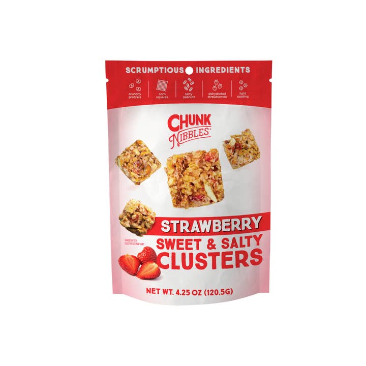 Chunk Nibbles - Wholesale Pretzels - Strawberry Chunk Nibbles Pouch