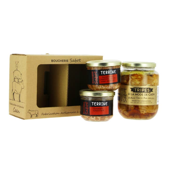 Produits-Normandie - Wholesale Shelf Stable Prepared Meal - Tripes box 780g and terrines 2x180g - Boucherie Sabot1