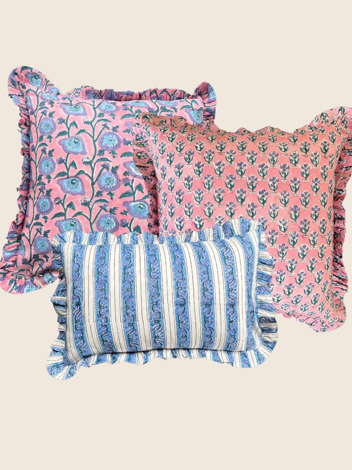 Razia Pink Square CUSHION for wholesale by Vivé