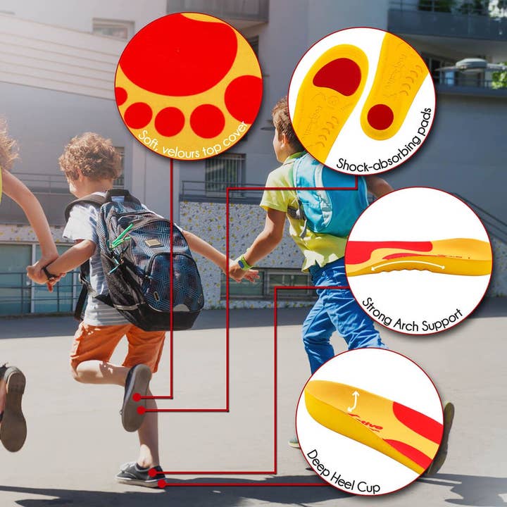 FootActive - Wholesale Inserts/Soles - Unisex - FootActive Kids Full Length Orthotic Insoles