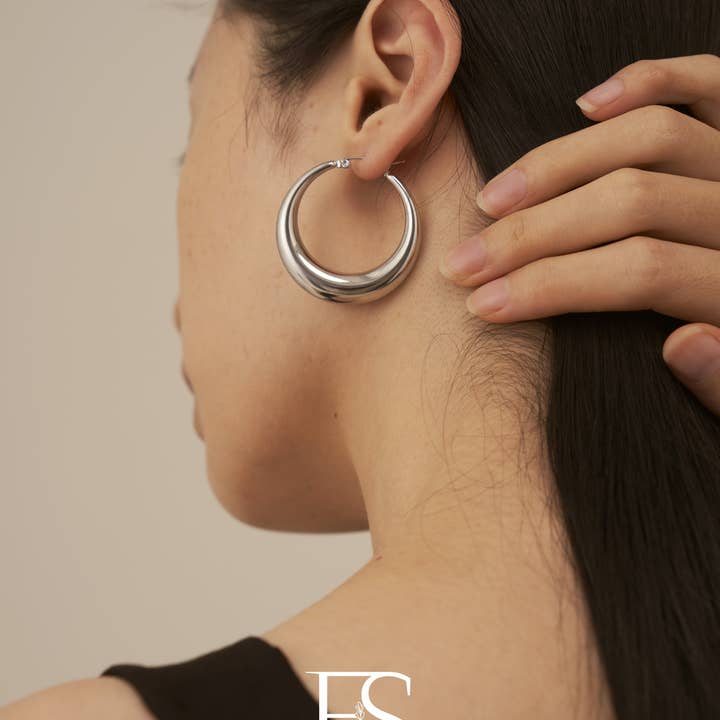 Furano Studio - Wholesale Dangle Earrings - 18k Gold Hoop Earrings; Dangle Drop Earring3