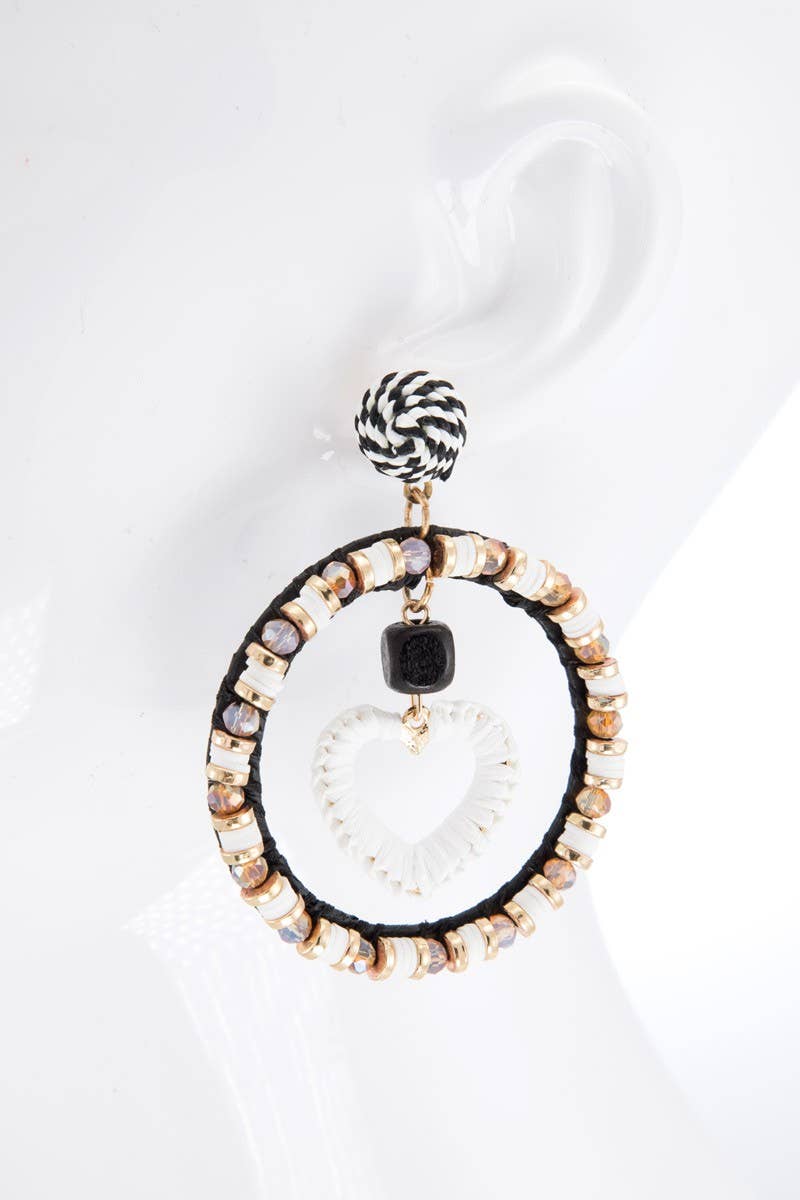 SOMMERLIEBE (GDMBW) Ohrringe aus verschiedenen Perlen und Rattan für den Großhandel auf Faire3