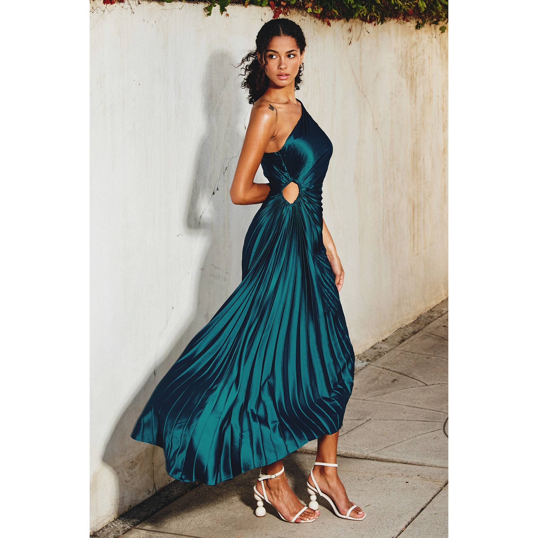 Dress Forum - Wholesale Dress - Women's - Olympia Asymmetrical Pleated Maxi Dress68