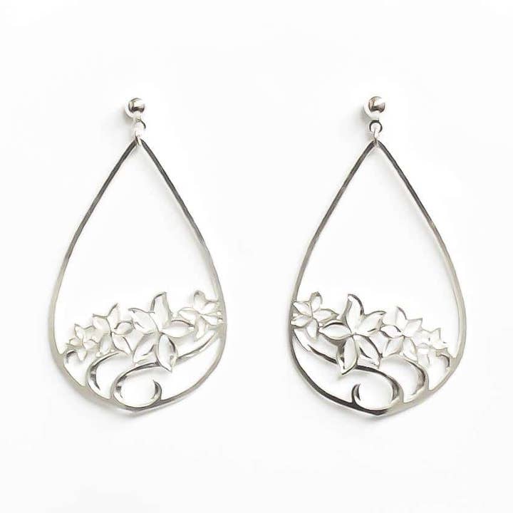 Plumeria Drop Oorbellen voor wholesale door Leighton Lam Designs