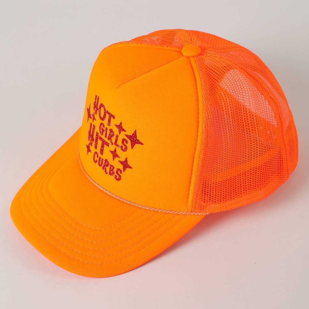 Fashion City - Wholesale Truckerpet - Dames - Heet Meiden Raken Stoepranden Glitter Logo Schuim Trucker Pet19