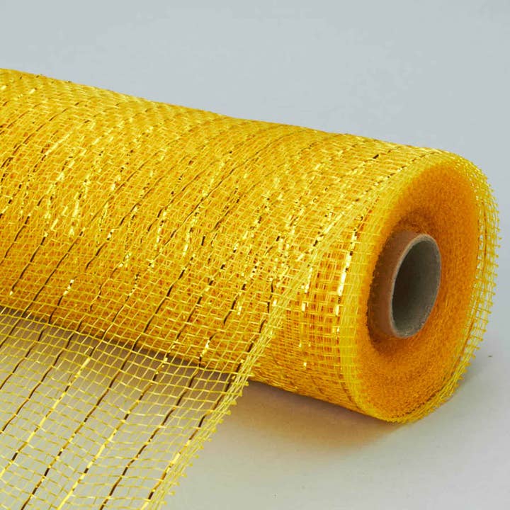 Decorative Mesh Roll 10" x 10yd - Gold for wholesale by Portofino International Trading, USA