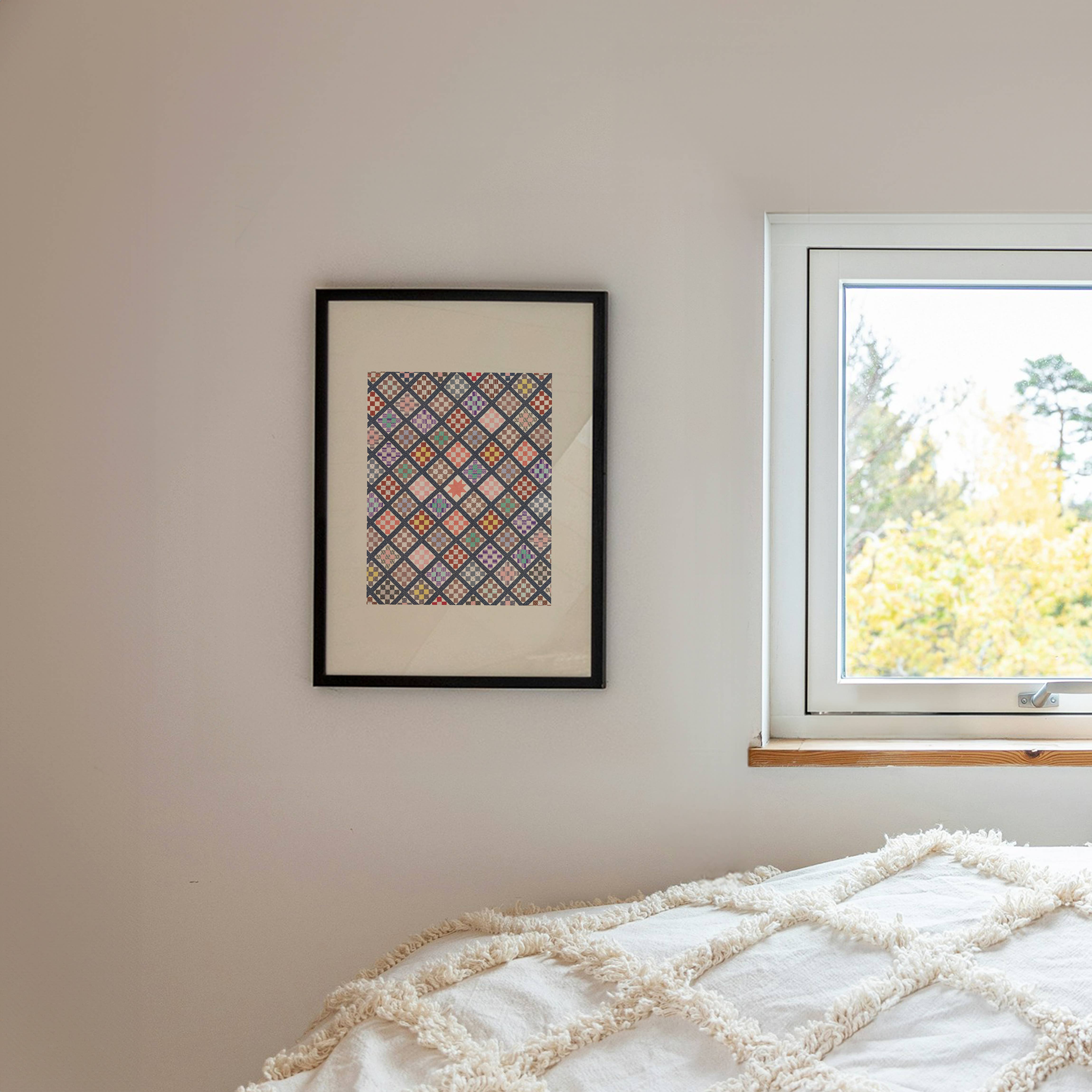 KIKIANDNIM - Wholesale Art Print - Vintage Quilt Textile Wall Art Print1