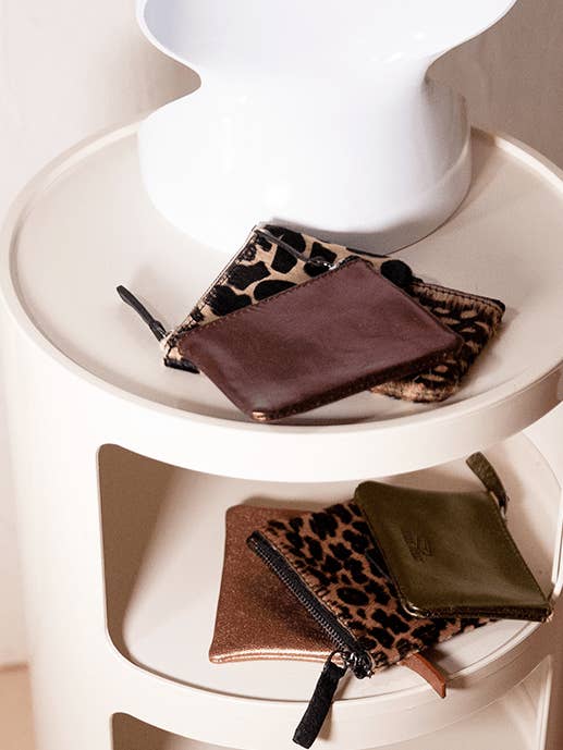 Portemonnee van metallic leer voor wholesale door brique rouge