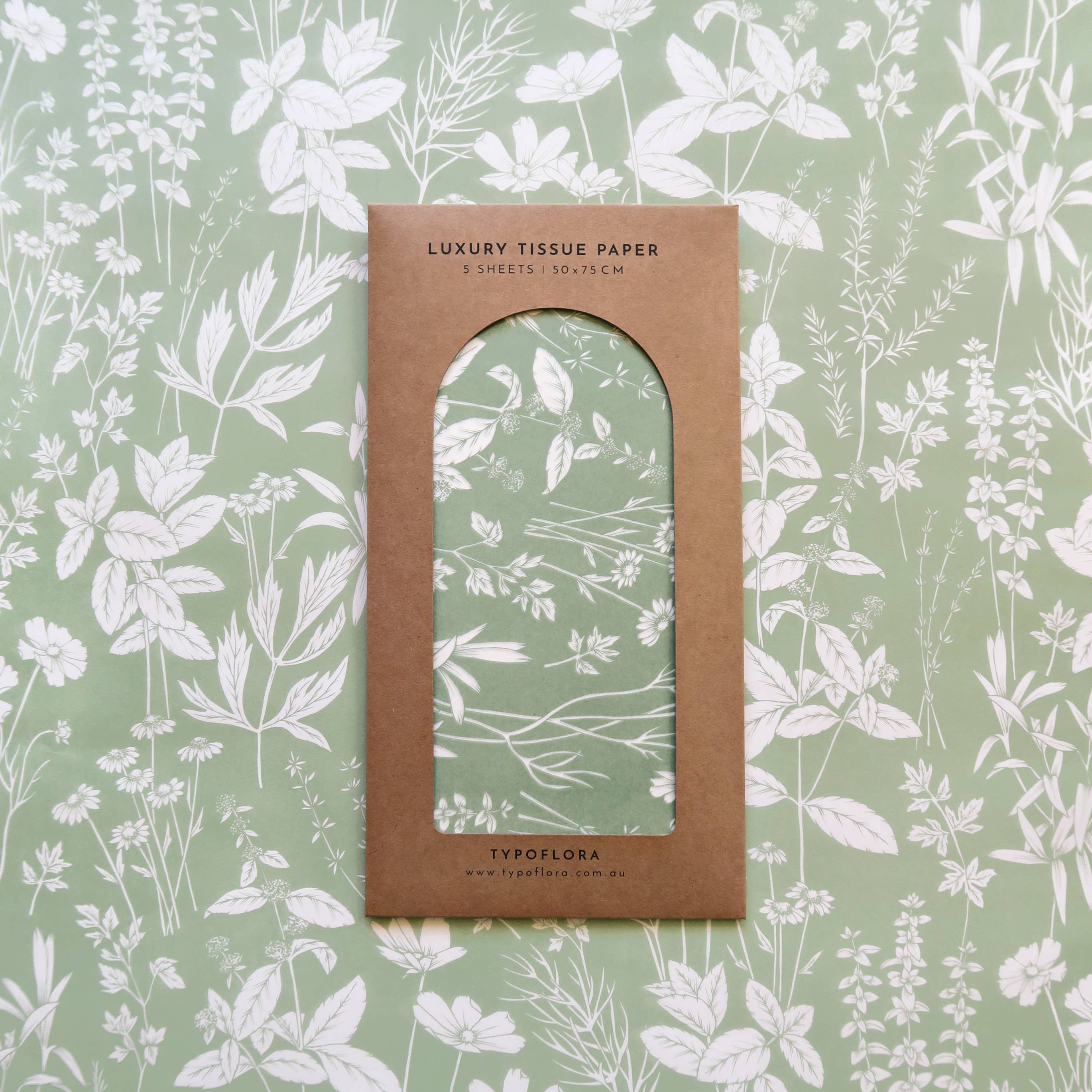 Typoflora - Wholesale Tissue Paper - Tissue Paper - Herbs in Sage1