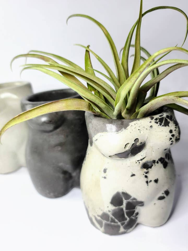 Boob Butt Lady Concrete Planter | Pen Holder | Air Plant Pot for wholesale by Geoform Designs