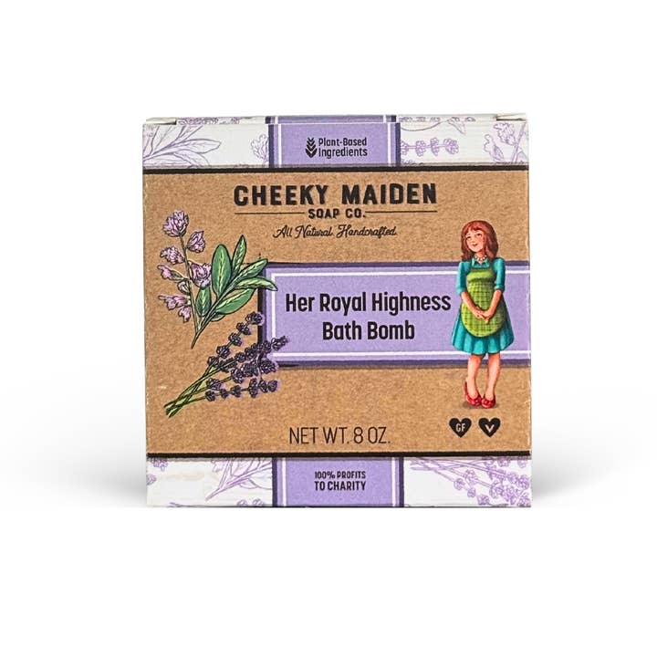Cheeky Maiden Soap Co - Wholesale Bath Bomb/Fizz - Her Royal Highness Lavender Bath Bomb