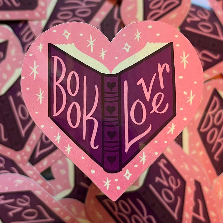 Book Lover vinyl sticker for wholesale by Rather Keen