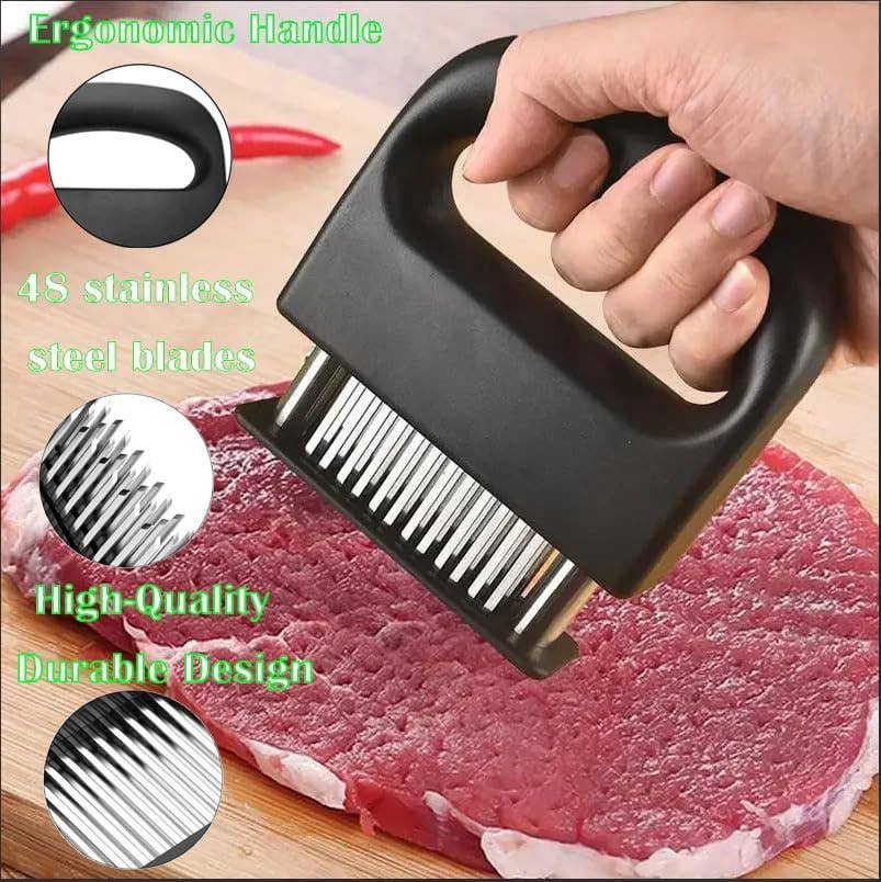 VIGOR - Wholesale Kitchen tool/gadget - Meat Tenderizer Tool with 48 Stainless Steel Needle Blades3