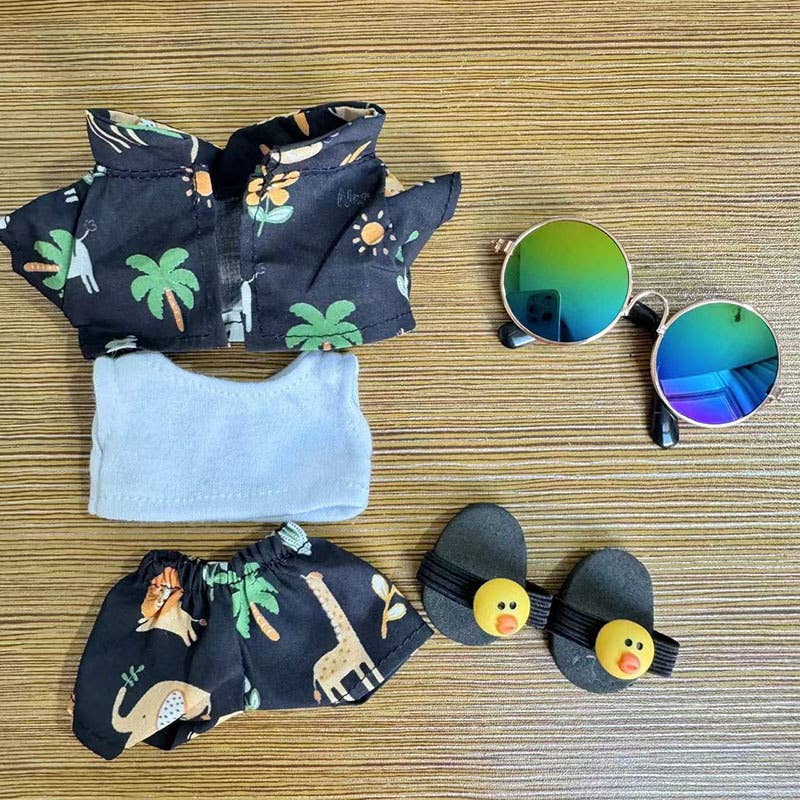 Sparkling Extras - Wholesale Toy Set - Kids - Handmade Summer Boho Tropical 5pcs Set Outfit Doll Clothes0