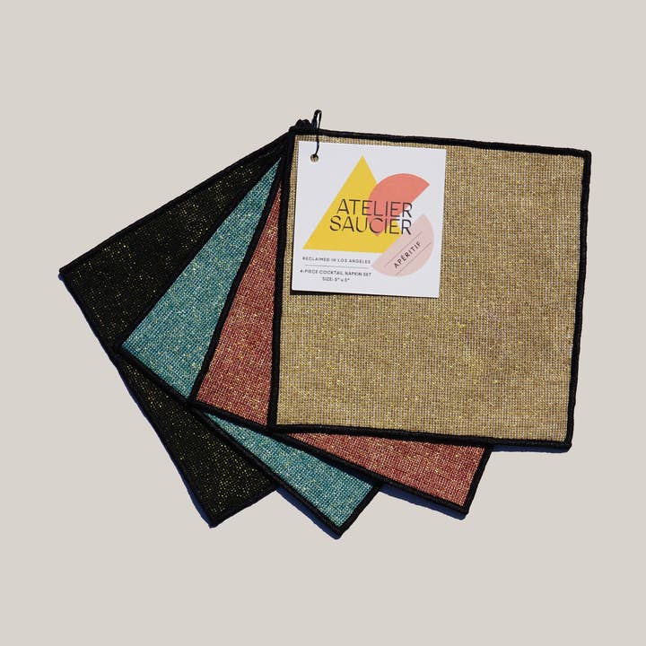 Serviettes à cocktail Luxxe | Lot de 4 pour la vente par ATELIER SAUCIER