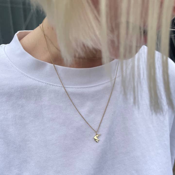 Greece Map Necklace for wholesale by PL Collective