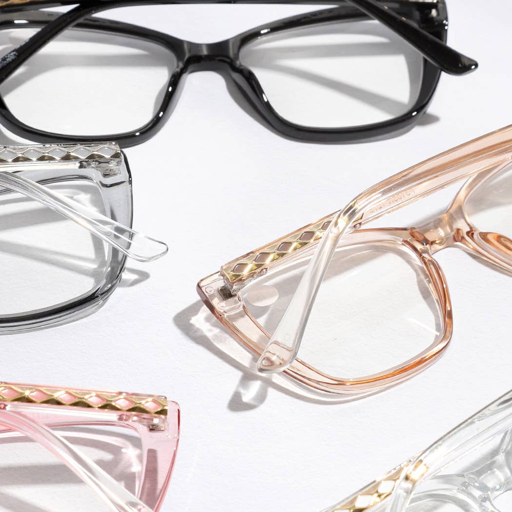 12 VERSCHILLENDE KLEUREN Modieuze leesbril met gekleurd montuur voor groothandel op Faire4