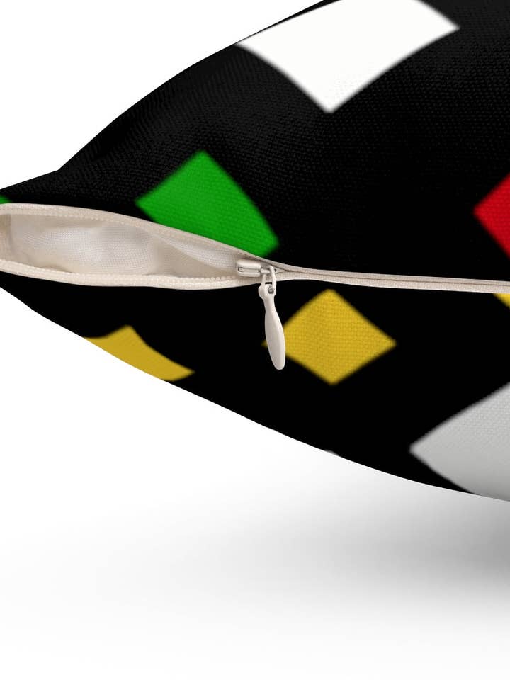 Guyanese Swag Cube Ice Gold Grün gesponnenes Polyester quadratisches Kissen für den Großhandel von Guyanese Swag