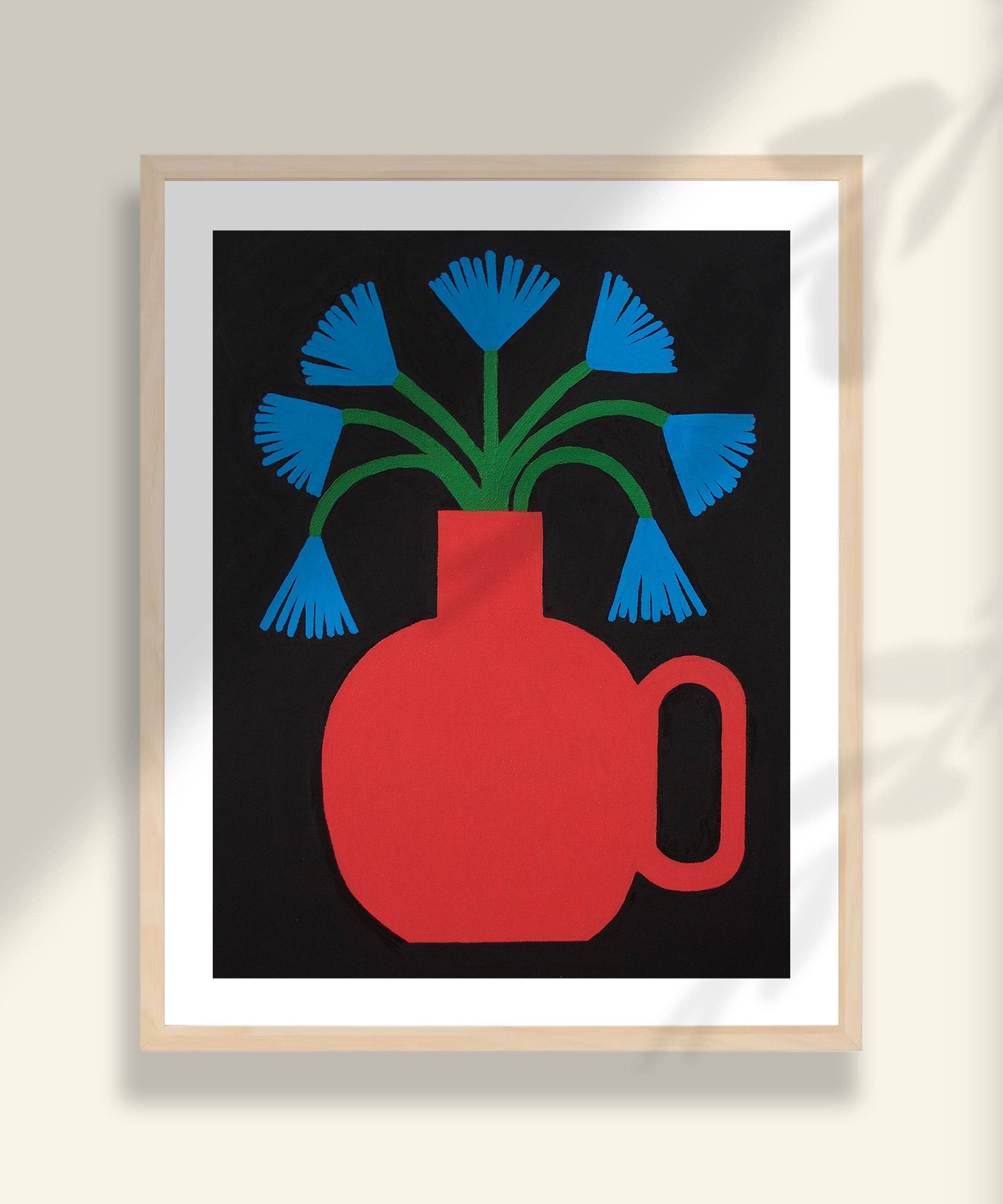 Allison Poplett - Wholesale Art Print - Blue Flowers Art Print1