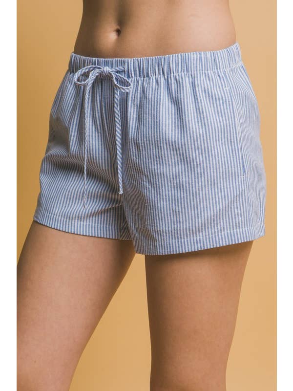 Vanilla Monkey - Wholesale Shorts - Women's - Low- Rise Stripe Linen Shorts