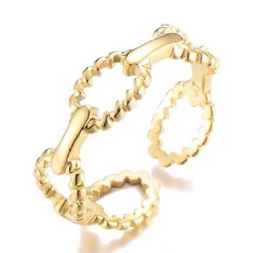 Stainless Steel Gold Plated Ring for wholesale by Sansira Jewelry