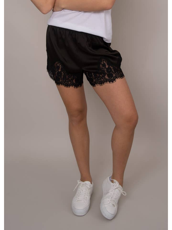 RD Style - Wholesale Shorts - Women's - SADIE SHORT W/ LACE TRIM- 43W194S8