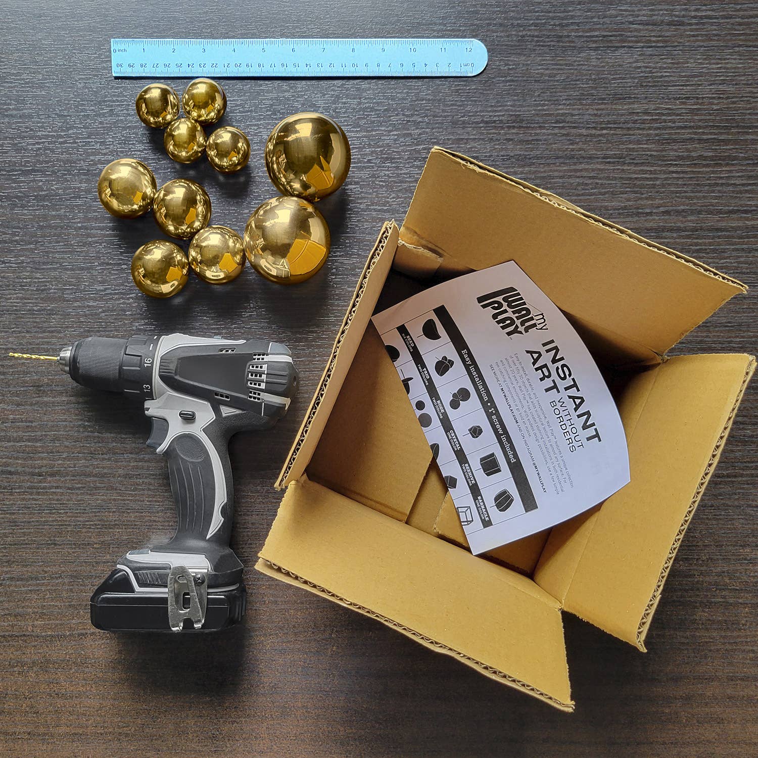 Gold Leaf Design Group - Wholesale Wall Accent - Wall Play™: Orb, Gold Gloss, Set/102