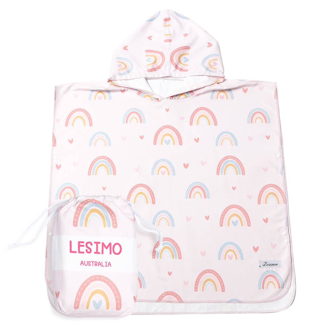 LESIMO - Wholesale Hooded Towel - Kids & Baby - Sand Free Kids Hooded Towel - Rainbow1