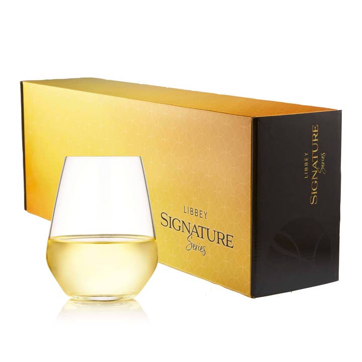 Libbey - Wholesale Wine Glass - Libbey Greenwich Stemless Wine Gift Set of 4, 18oz