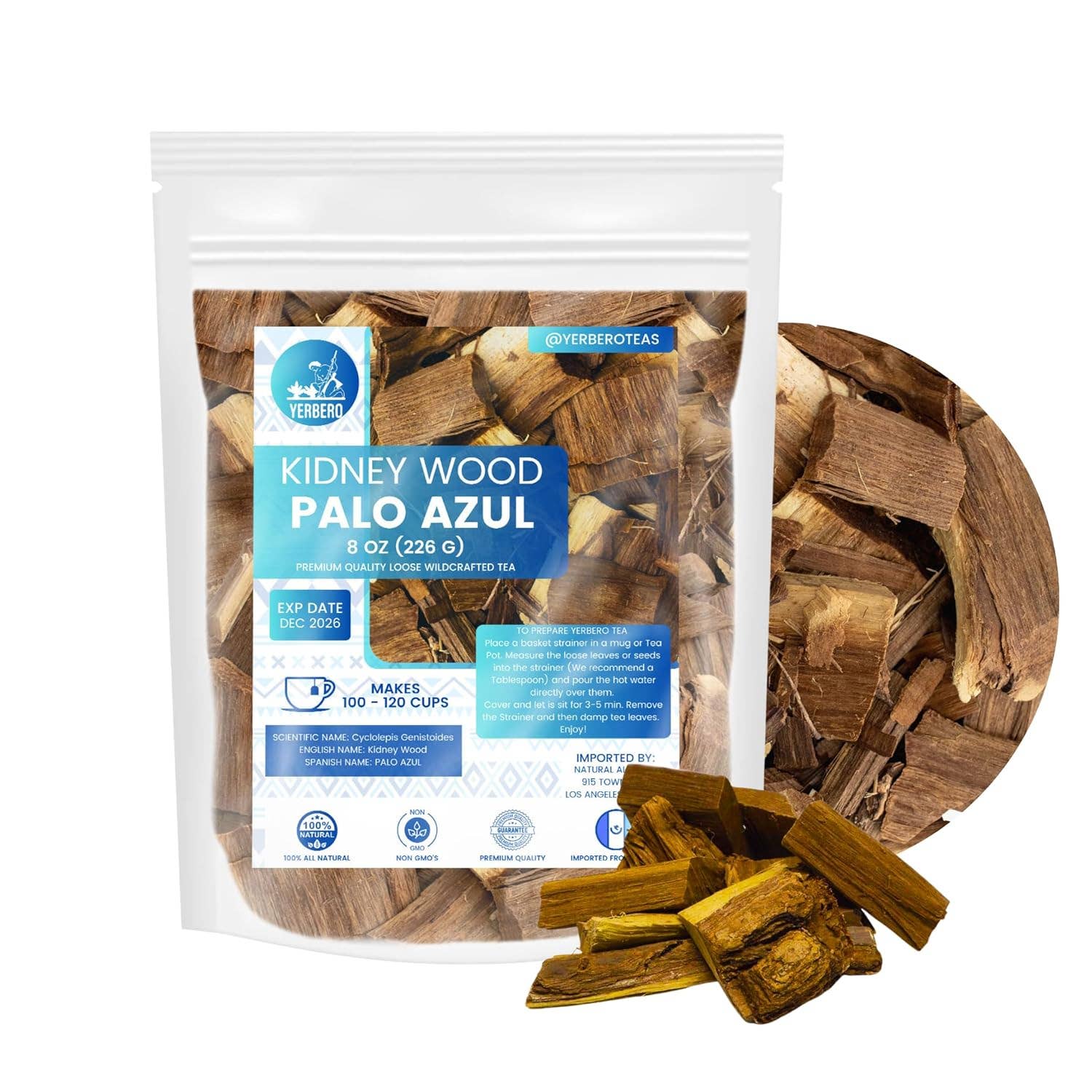 YERBERO - Venta al por mayor Tés a granel - Yerbero - Té a granel de Palo Azul (varios tamaños) | Té herbal de madera renal (palo azul) | Calidad premium | Té silvestre de madera renal | Té 100 % natural, no transgénico6
