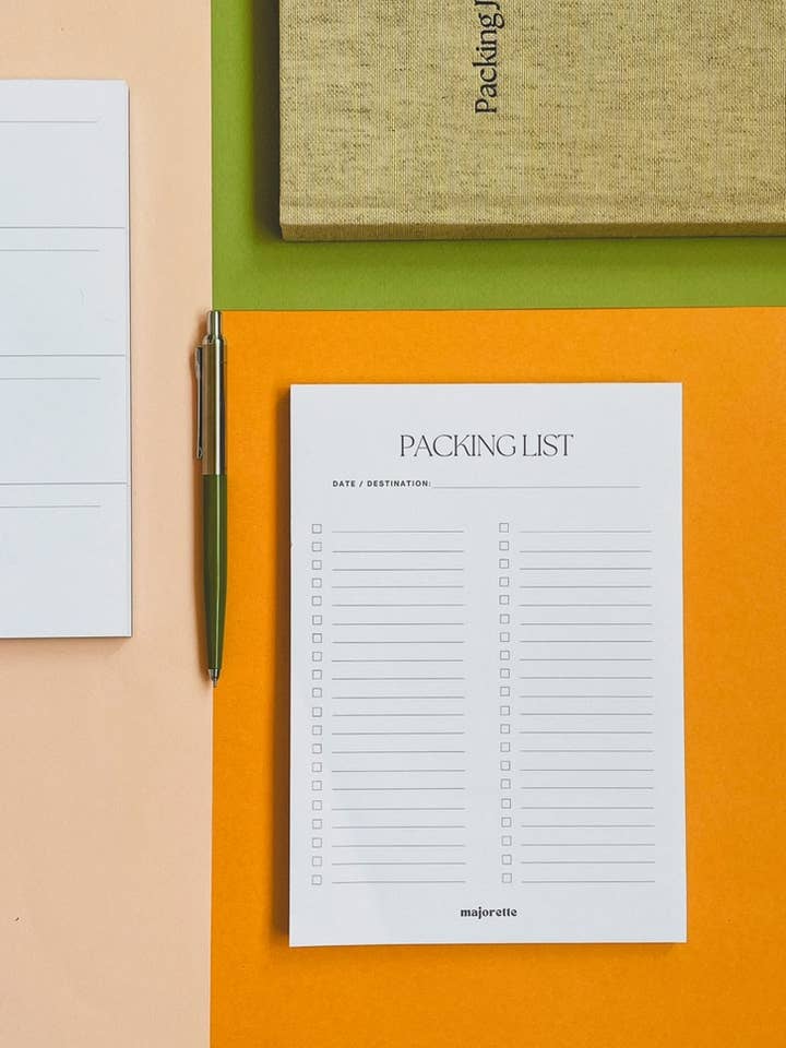 Packing List Notepad for wholesale by Majorette Stationery