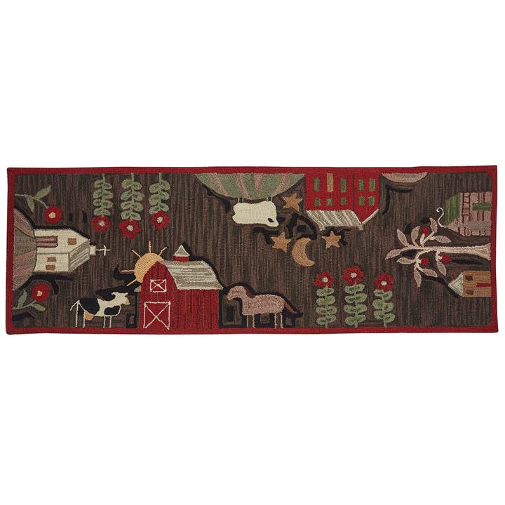 Park Designs - Wholesale Runner Rug - Farm Life Hooked Rug Runner 2' x 6'