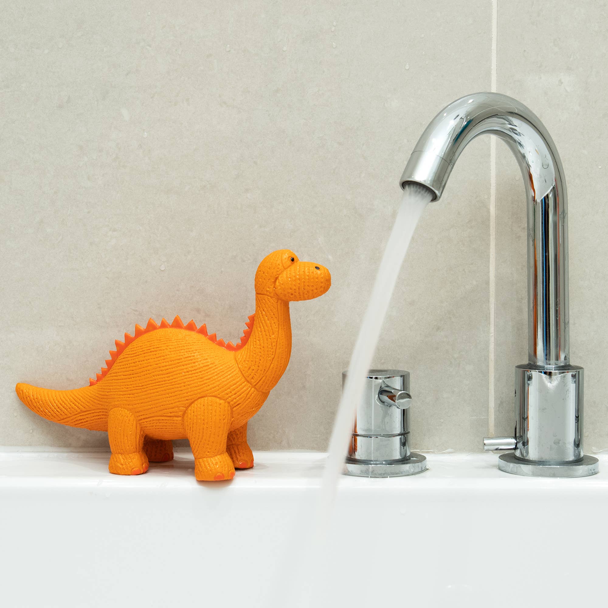 Best Years Ltd - Wholesale Bath Toy - Baby - Rubber Orange Diplodocus Dinosaur Toy, Bath Toy and Teether11