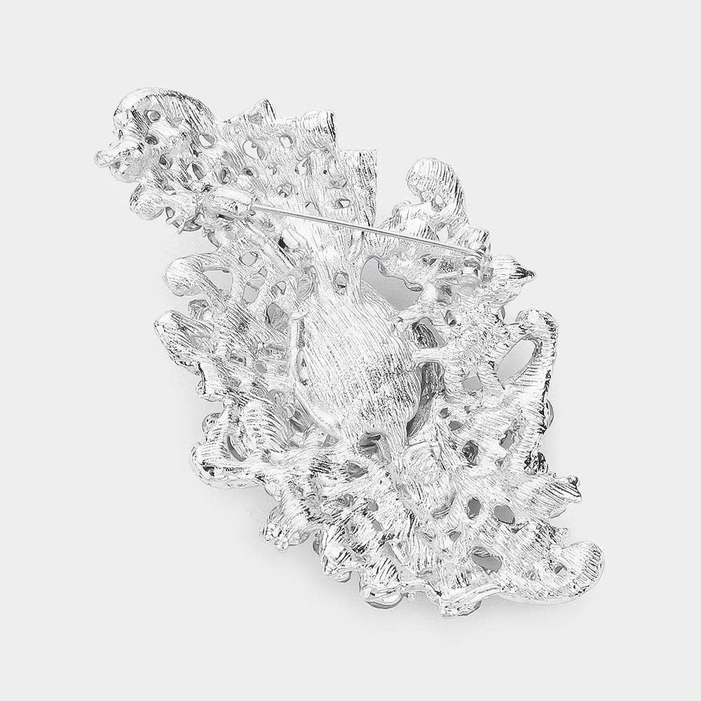 Sensibling Corp. - Wholesale Broche - Ovale Kristallen Accenten Boeket Speld Broche1