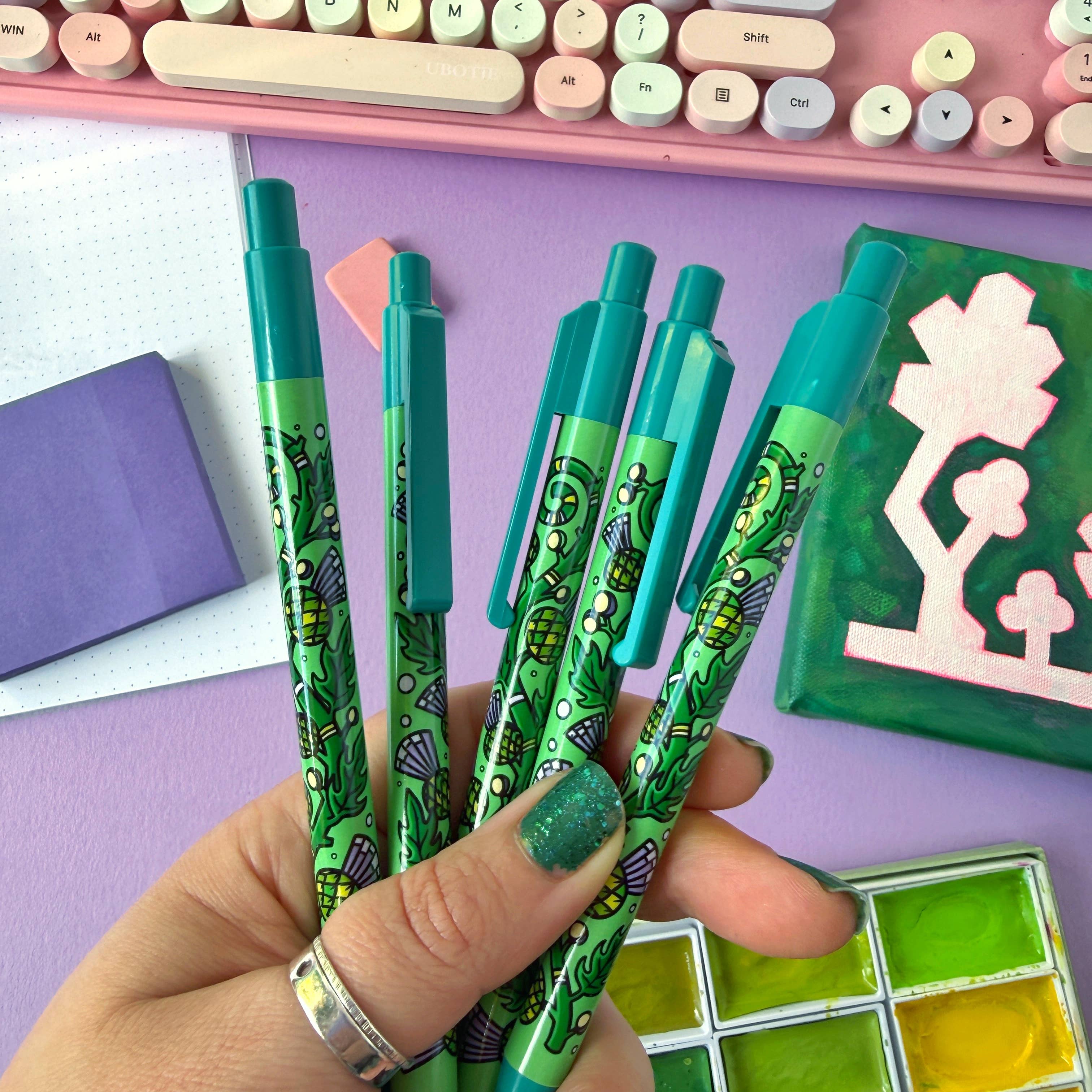 Stacey McEvoy Caunt – wholesale Pen – Thistle Pattern Ballpoint Pen4