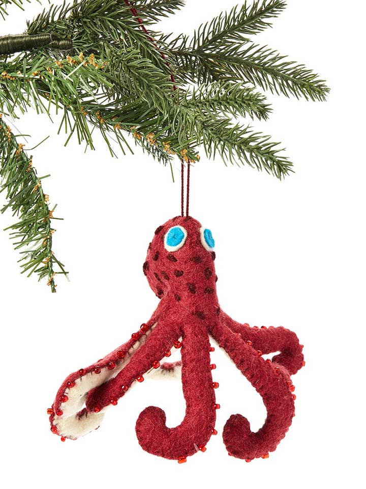 Adorno Pulpo rojo para venta al por mayor de Silk Road Bazaar